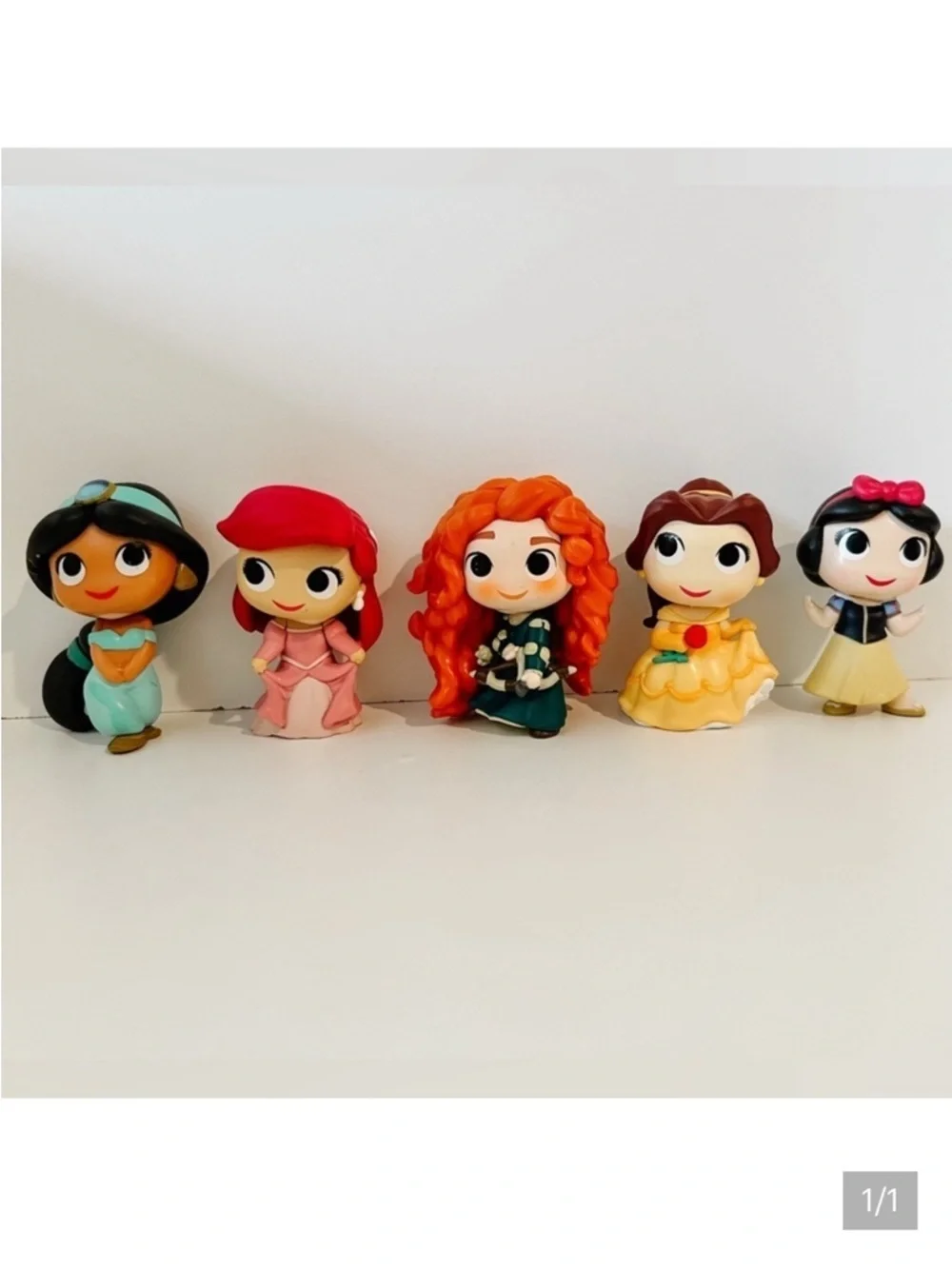 Funko Bitty Pop Disney Princess Figure Set Ariel Belle Jasmine Snow White Merida